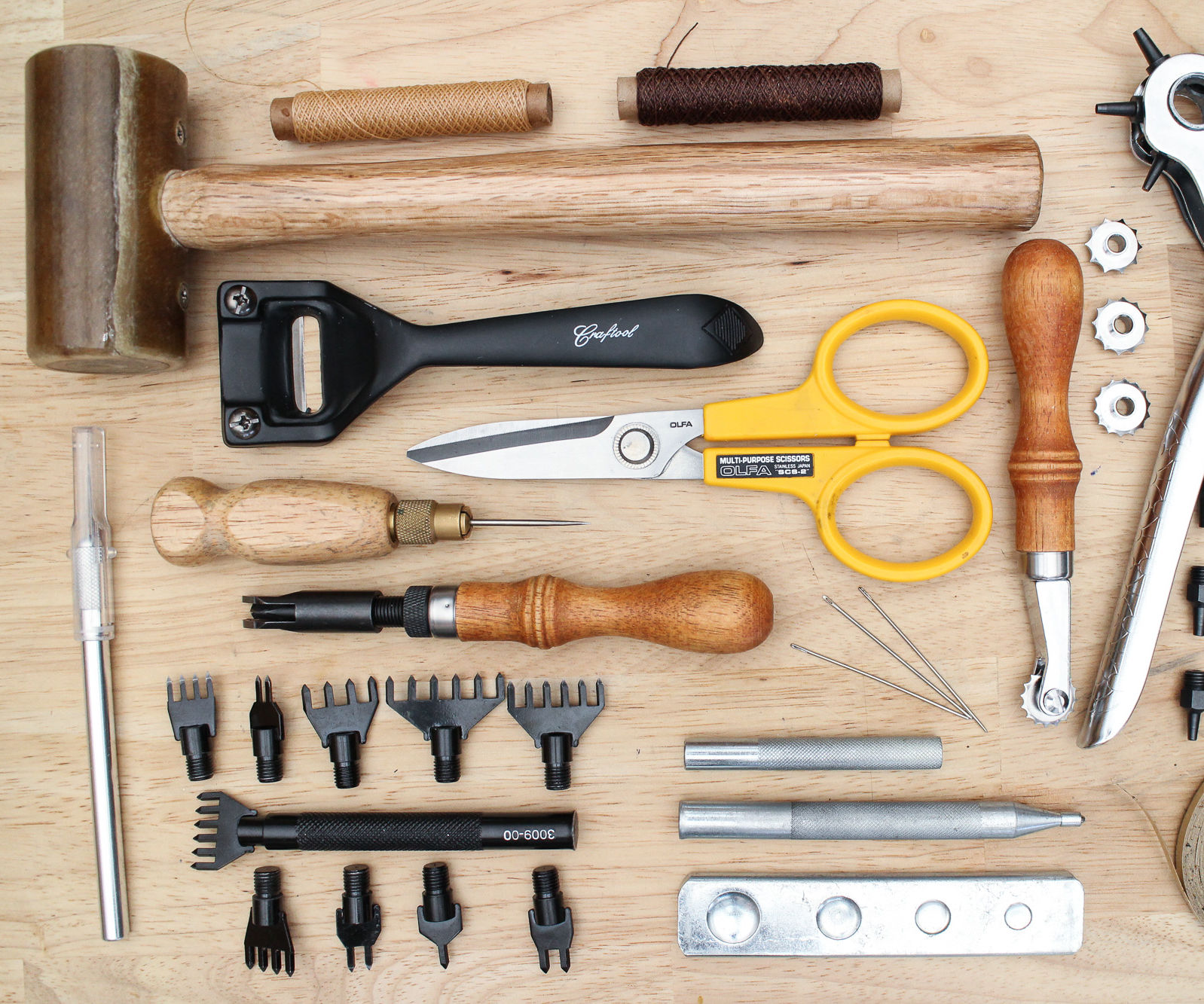 Tools and Supplies for Intermediate Leatherwork 