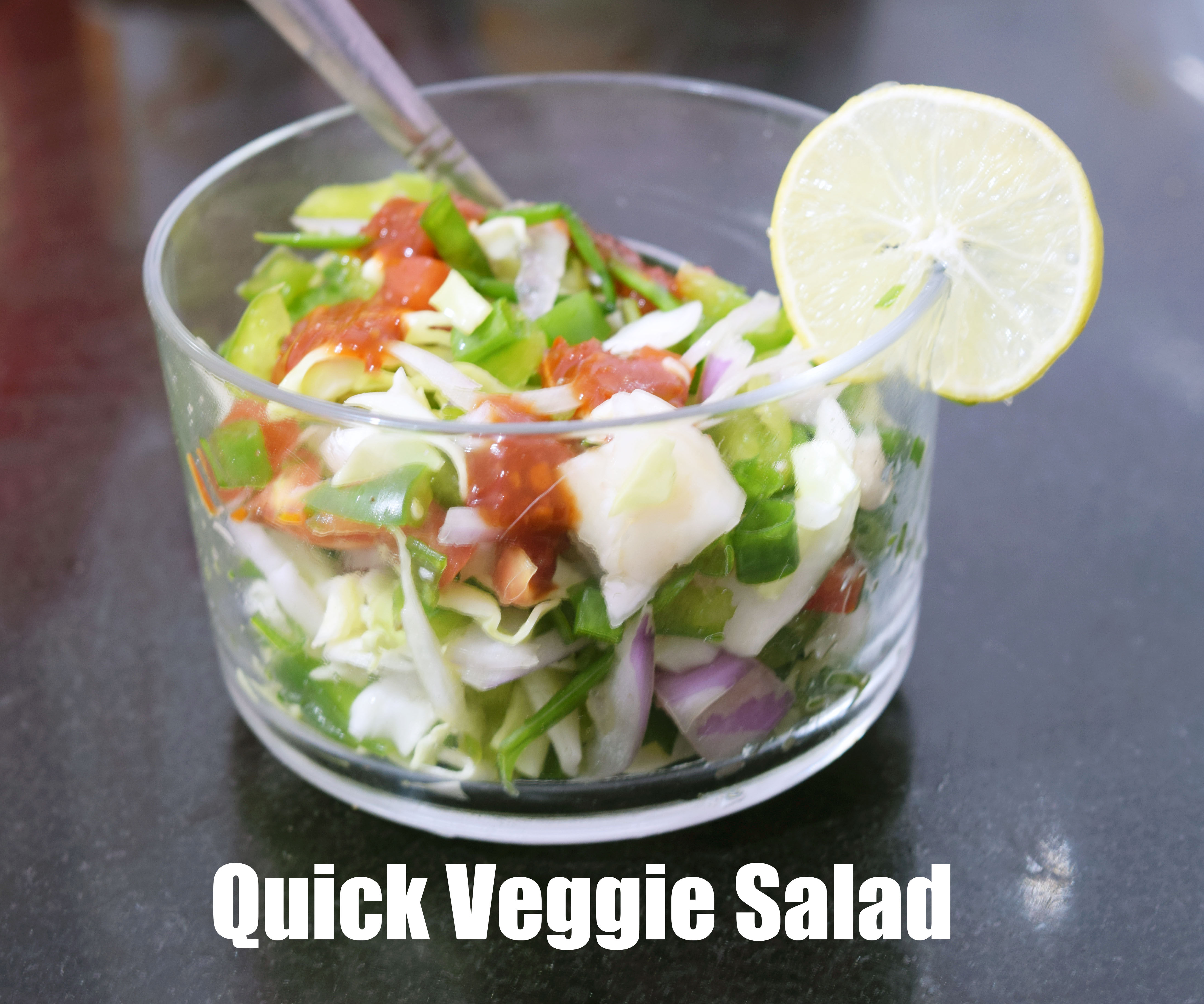 Quick Veggie Salad - Who's Hungry