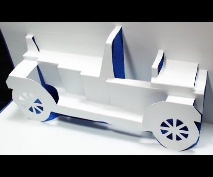 How to make a Classical CAR Pop Up Card (Kirigami 3D) Greeting Card 