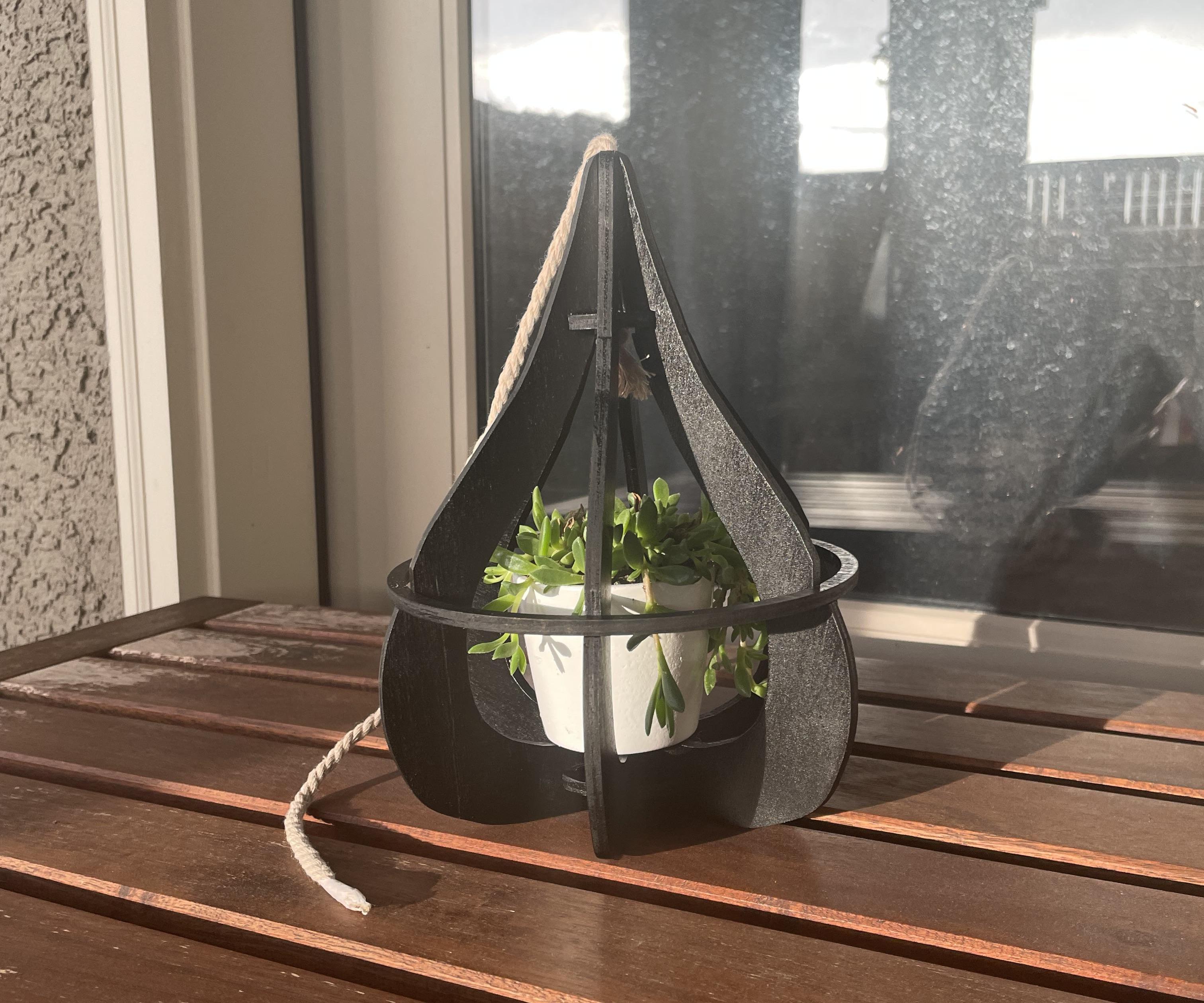Laser Cut Hanging Planter