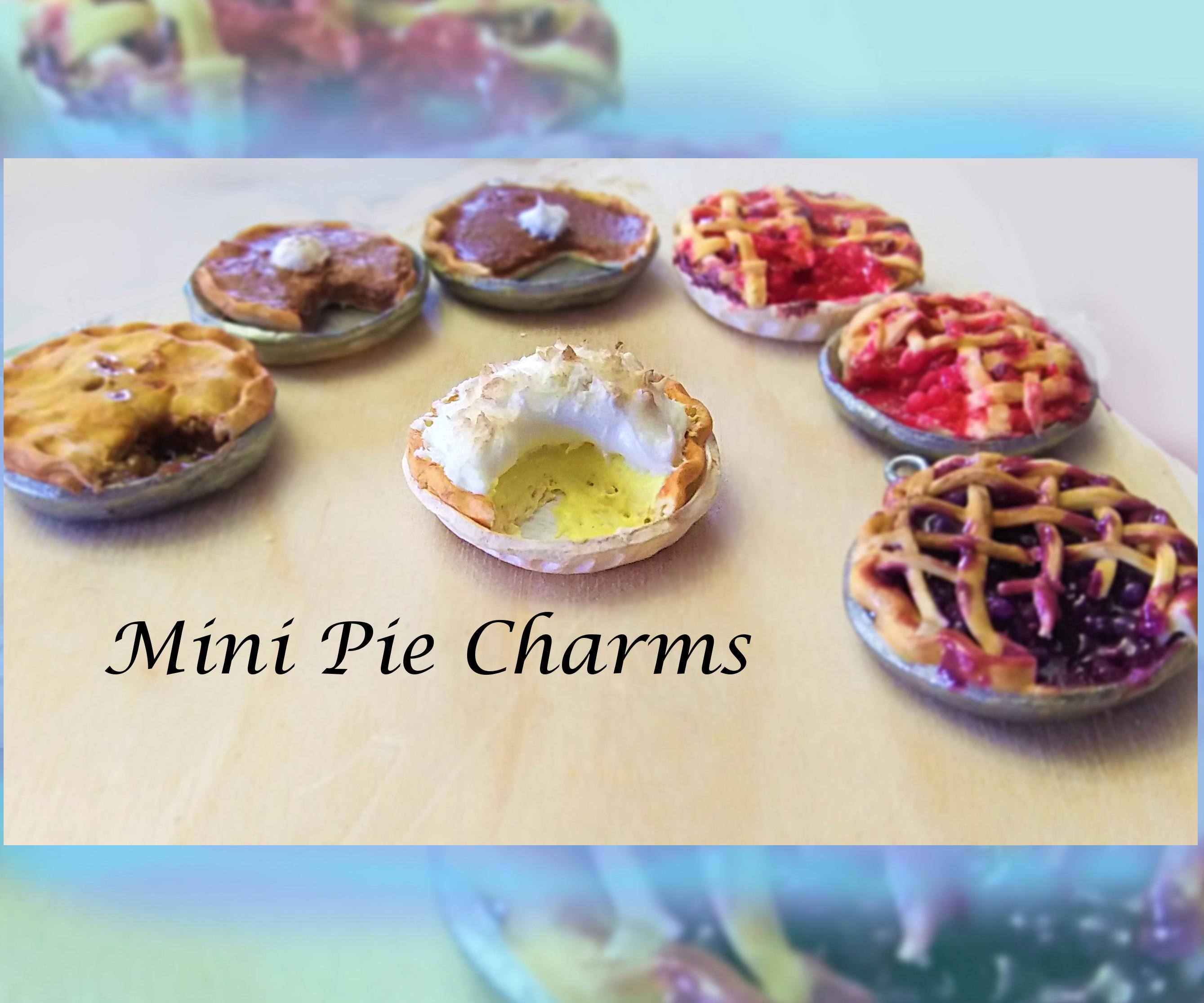 Pie Charms From Clay: Earrings, Necklace, Etc.
