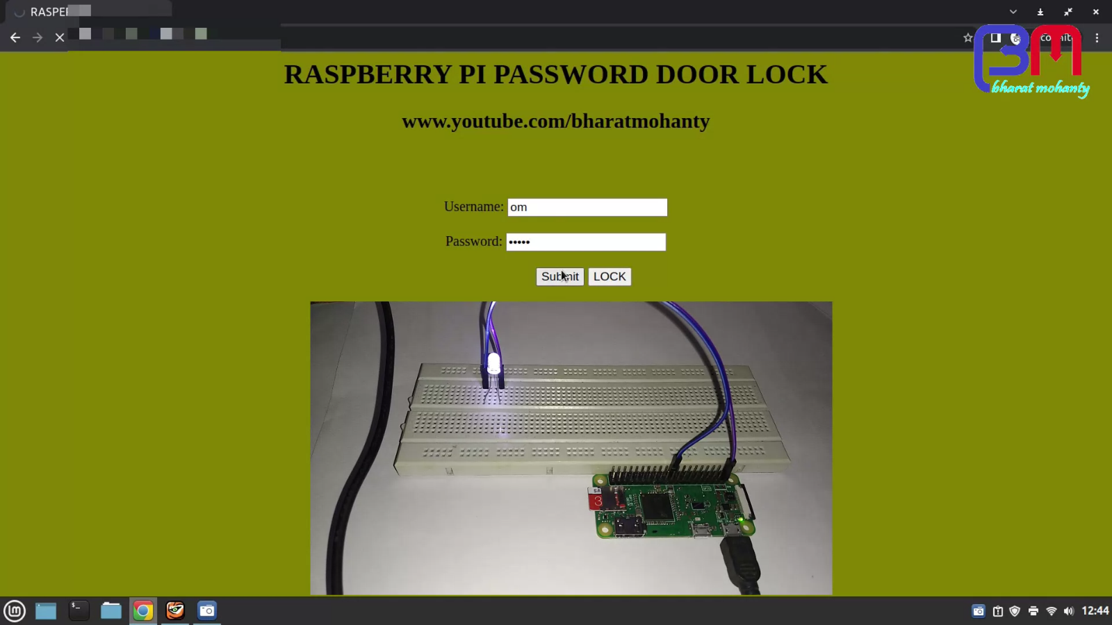 RASPBERRY PI PASSWORD DOOR LOCK