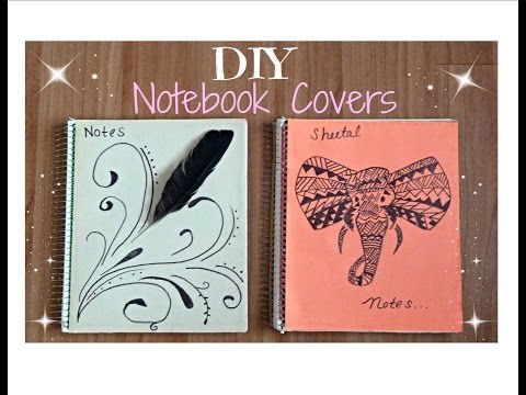 &amp;hearts; DIY Back To School Notebooks │ Tumblr Inspired │ Feathers &amp;amp; Tribal Elephants