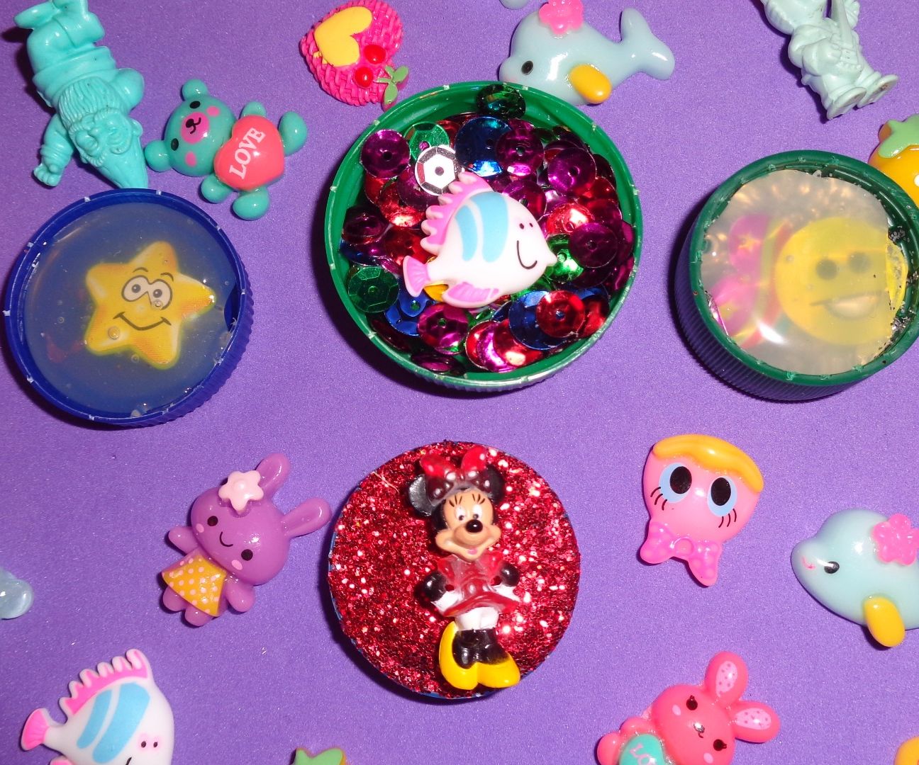 Recycled bottle cap magnets