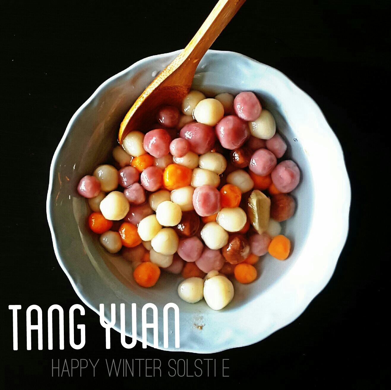 Cute Shaped Tang Yuan - Plain Glutinous Rice Balls in Ginger Syrup.