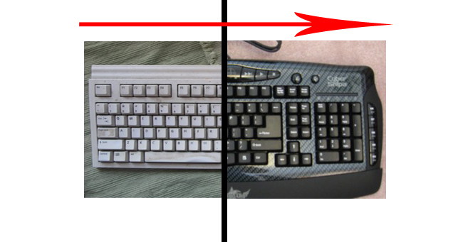 Old Keyboard Transormed into Custom Gaming Keyboard