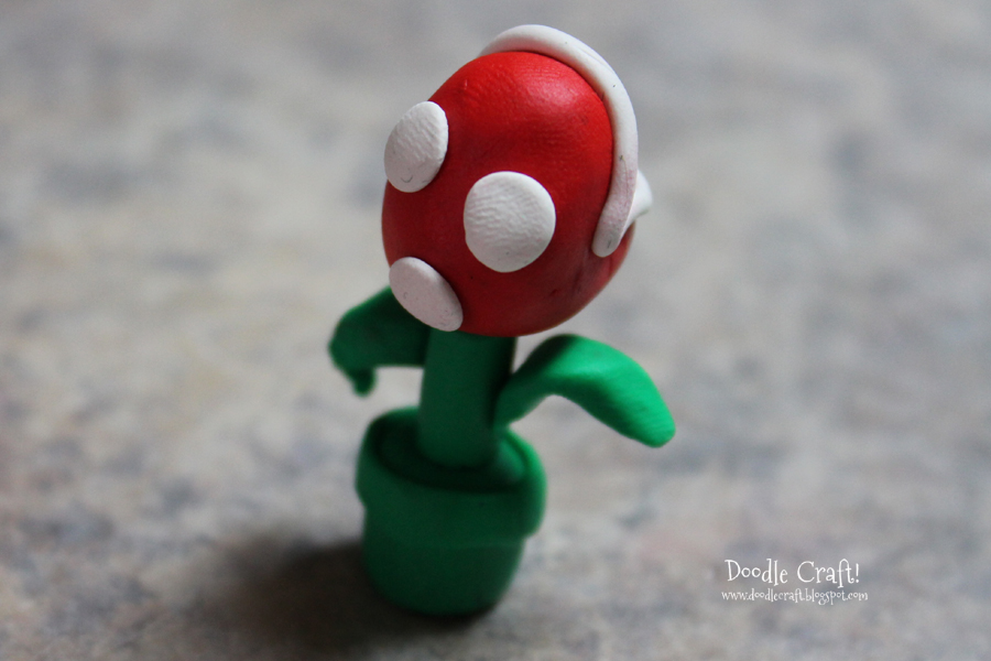 piranha plant mario brothers polymer clay bake oven hard earrings geekery geek video games crafts (18).JPG