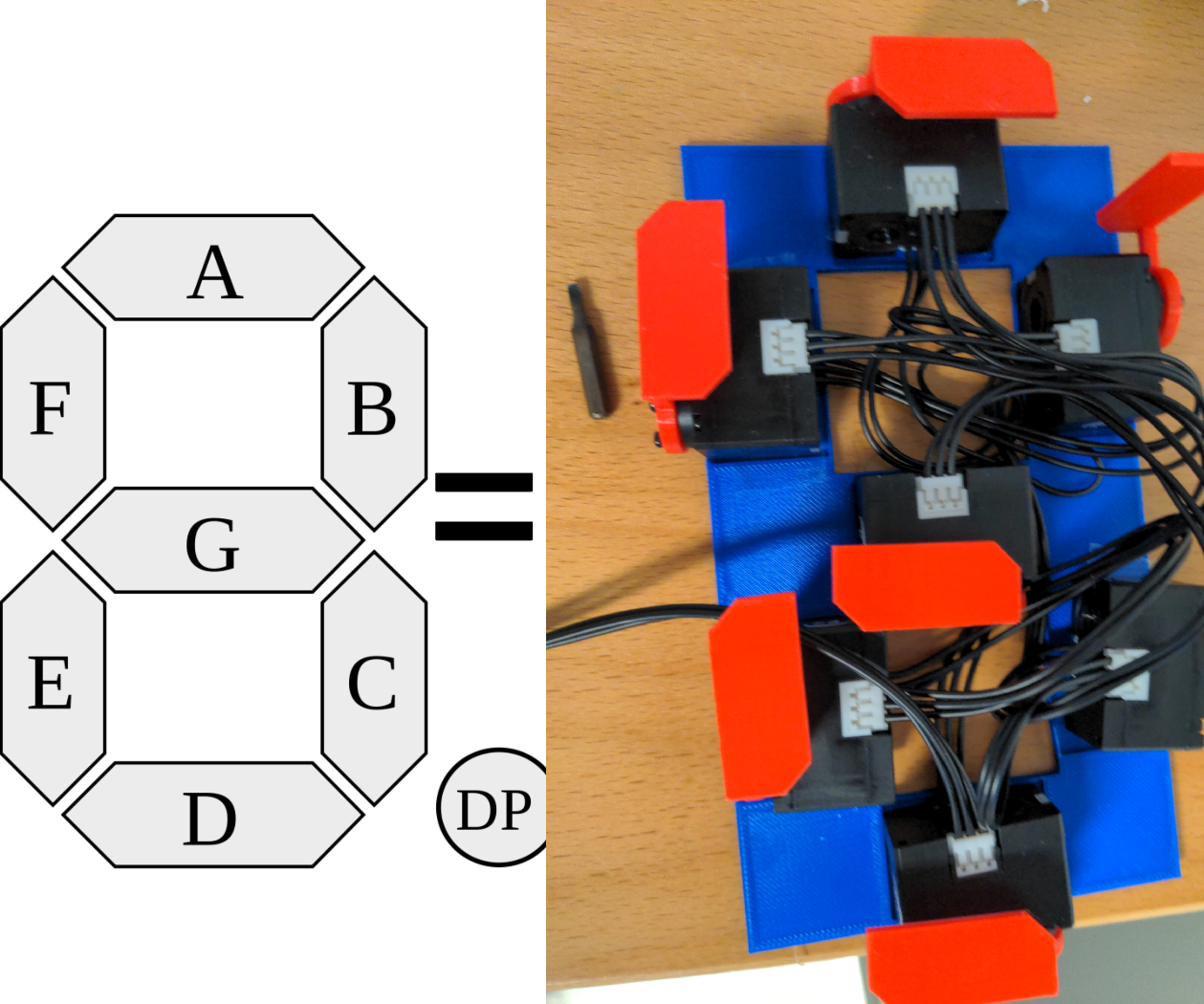 Actuator Driven 7 Segment Display