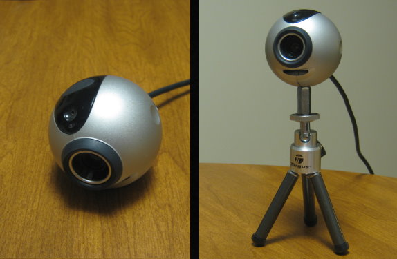Tripod support for a QuickCam (or other webcam)