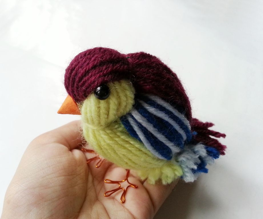 DIY Cute Yarn Bird