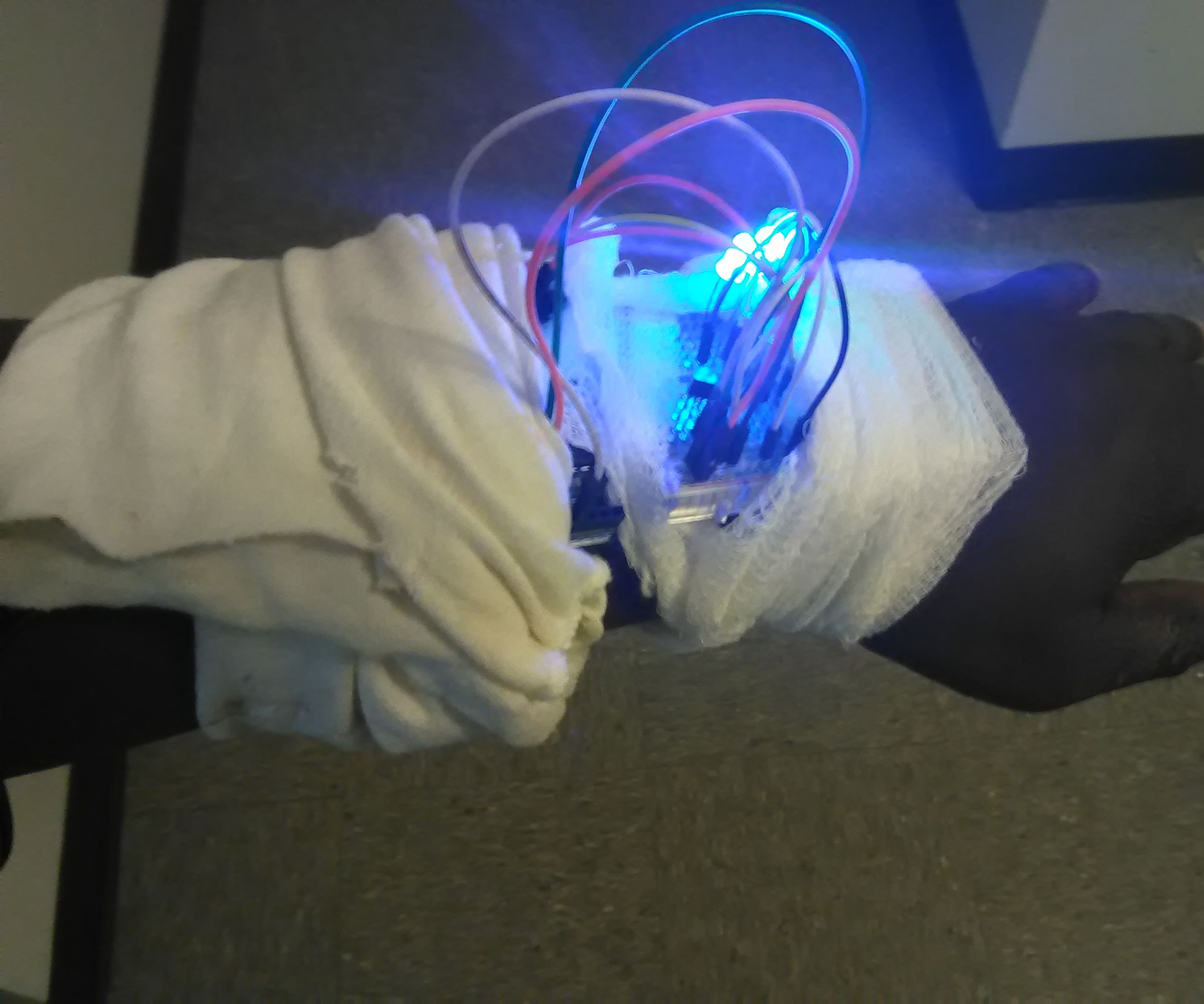 Armband With Temperature Sensor and LEDs