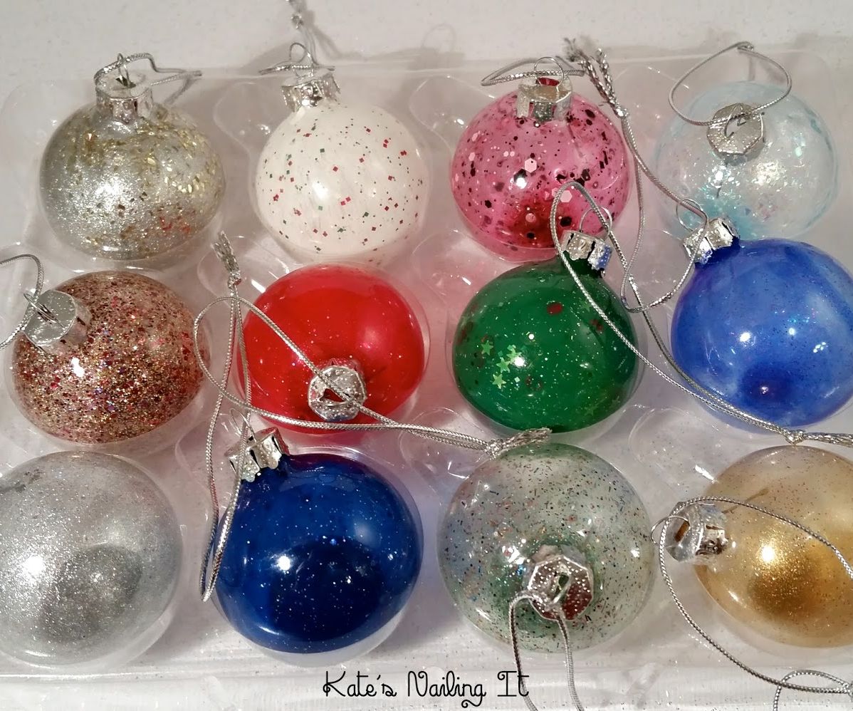 DIY Nail Polish Christmas Ornaments