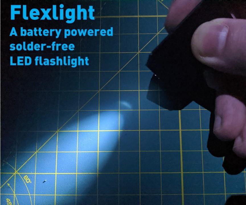 Flexlight: a Solder-free Coin Cell LED Flashlight