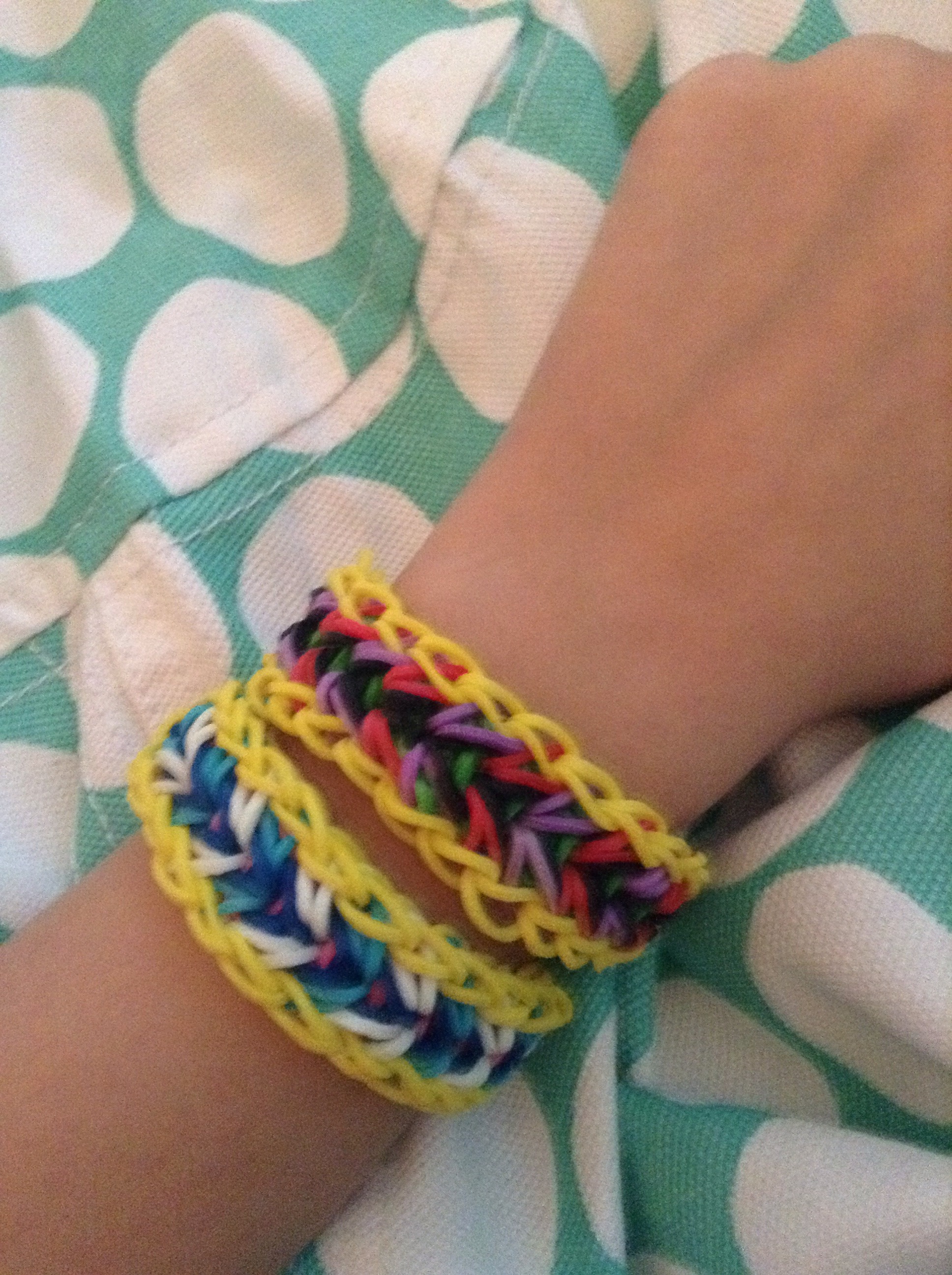 Rainbow Loom Feather Bracelet.