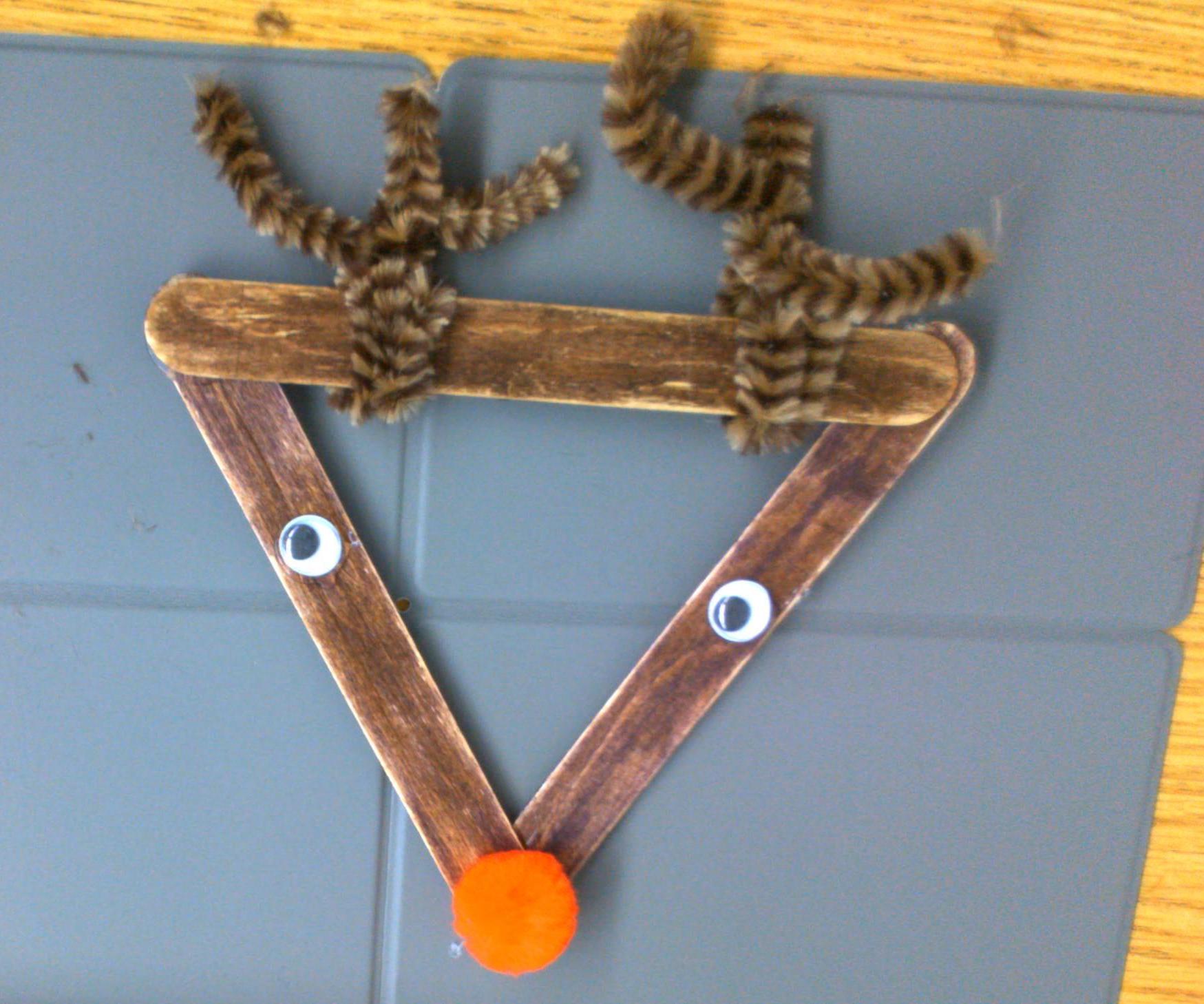 Popsicle Stick Reindeer Ordainment