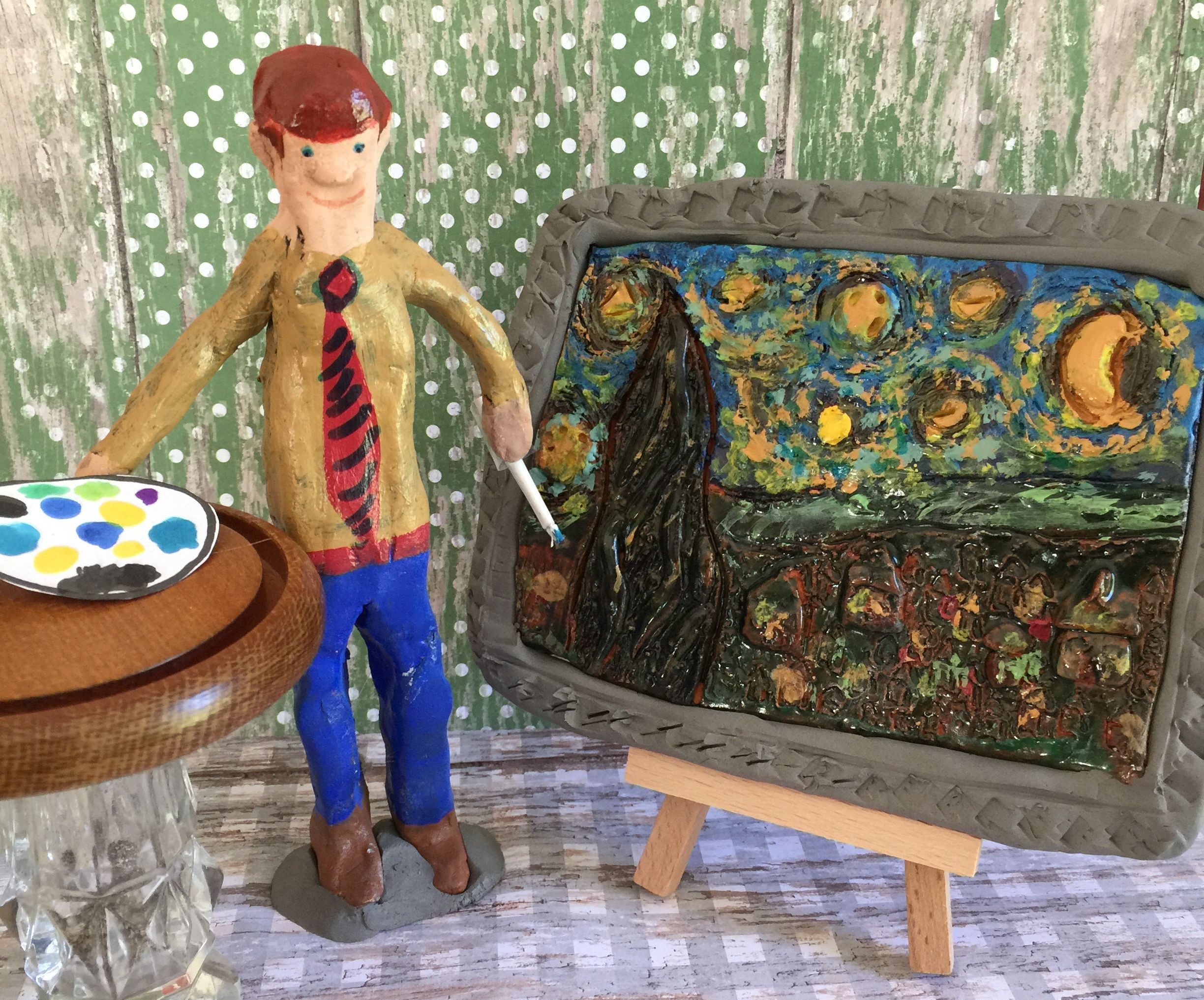 Red Georgia Clay- Van Gogh and the Starry Night