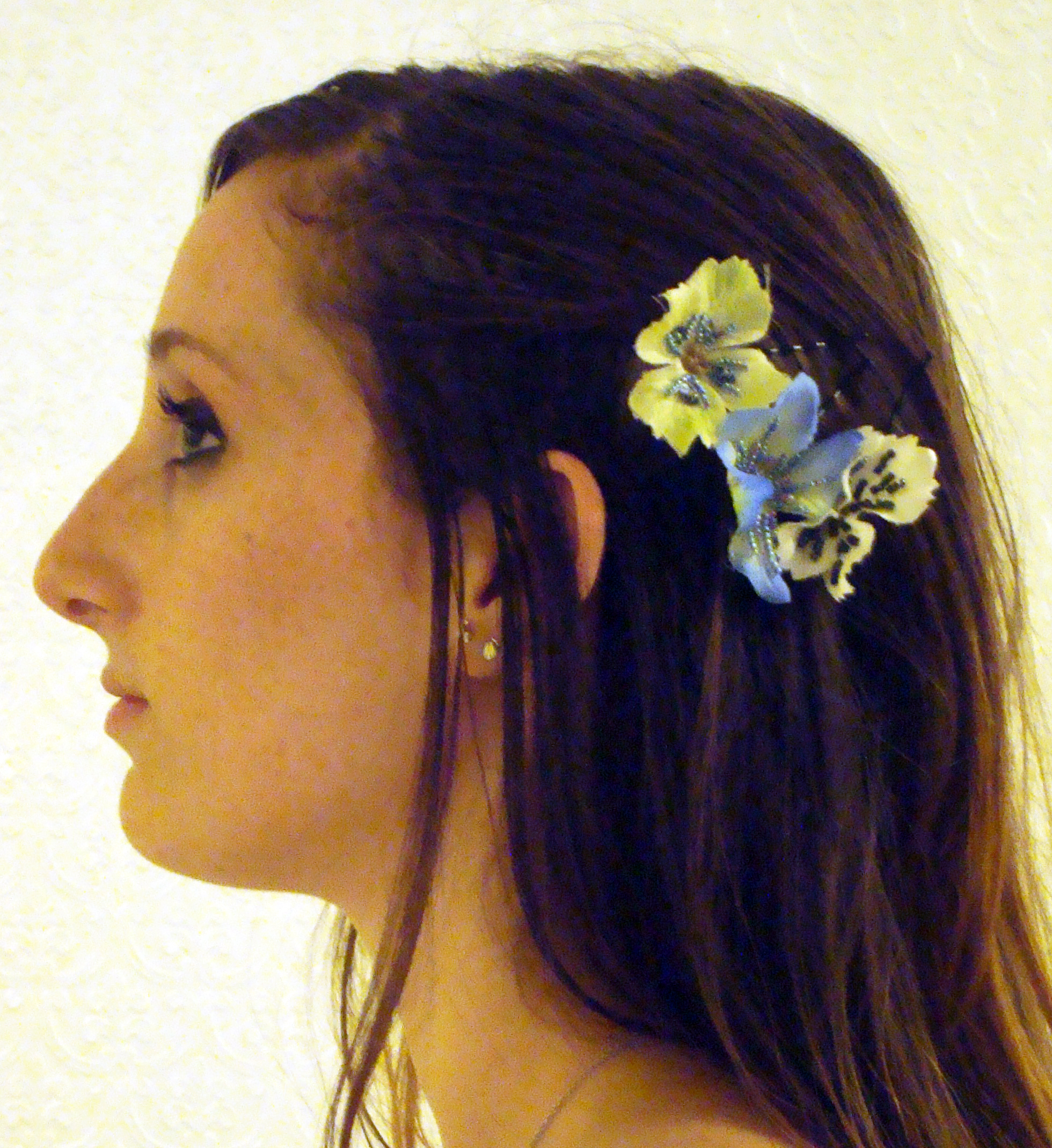 Beaded Flower Hair Clip