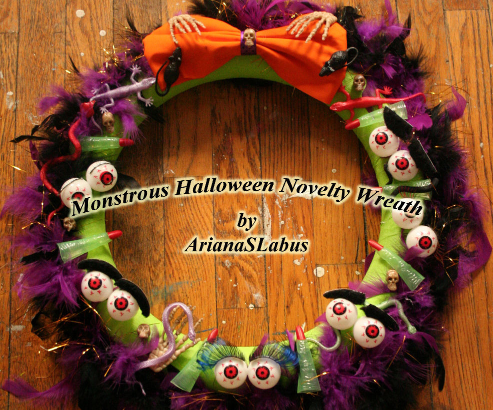 Monstrous Halloween Novelty Wreath