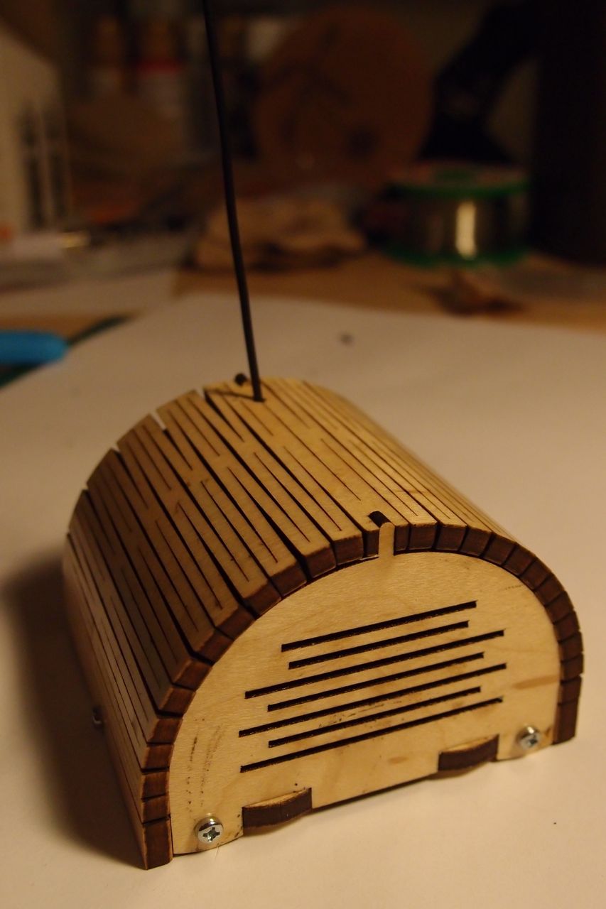 Laser cut enclosure with living hinge lid