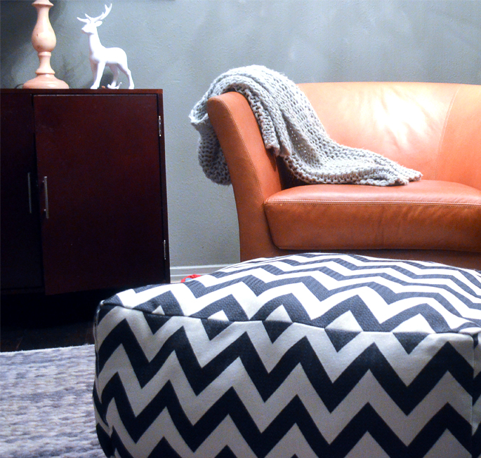 DIY Chevron Pouf Tutorial (A Dogs Daybed)