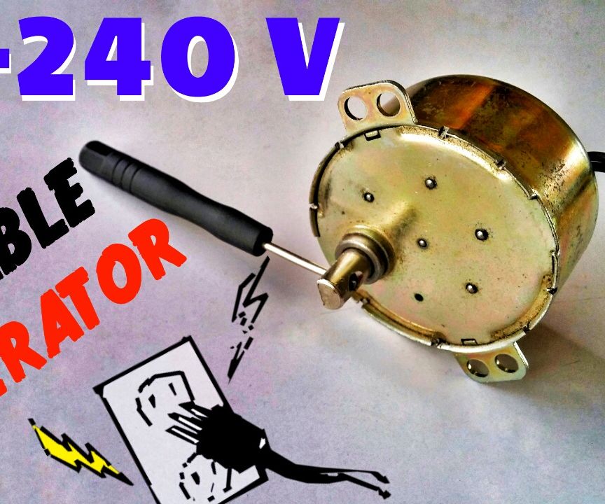 DIY 240v AC Power Generator for Emergency - Portable AC Hand Crank