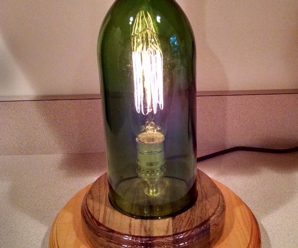 Wine Bottle Edison Bulb Lamp