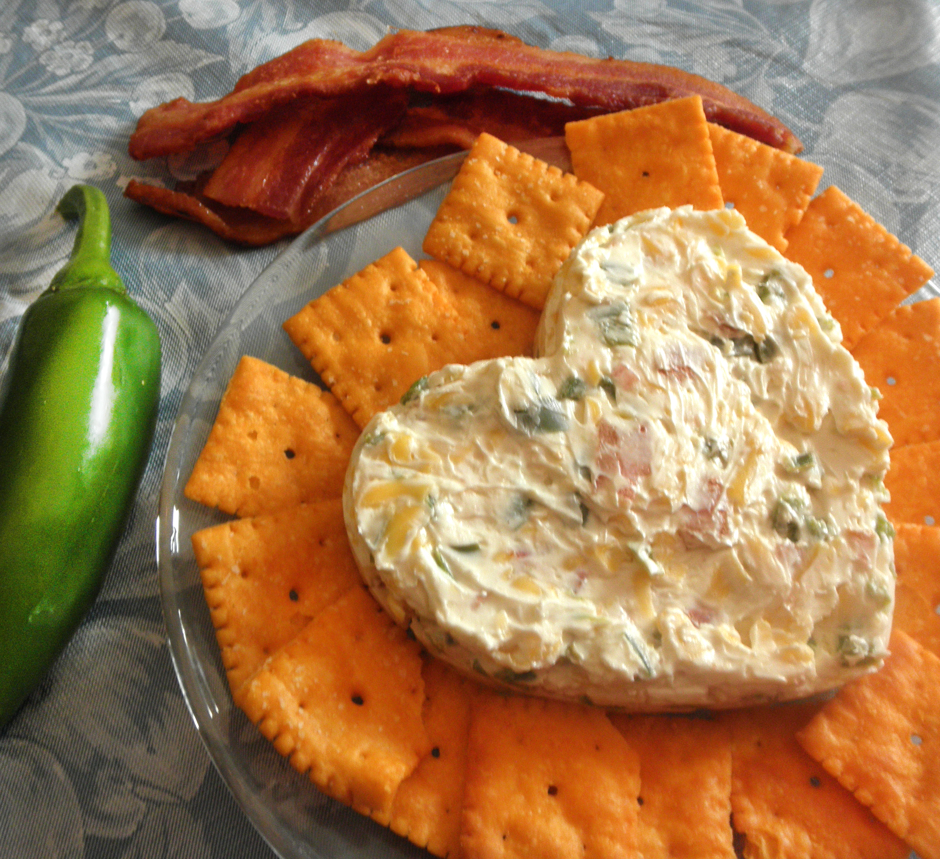 Bacon and Roasted Jalapeno Popper Spread (Mild or Spicy)