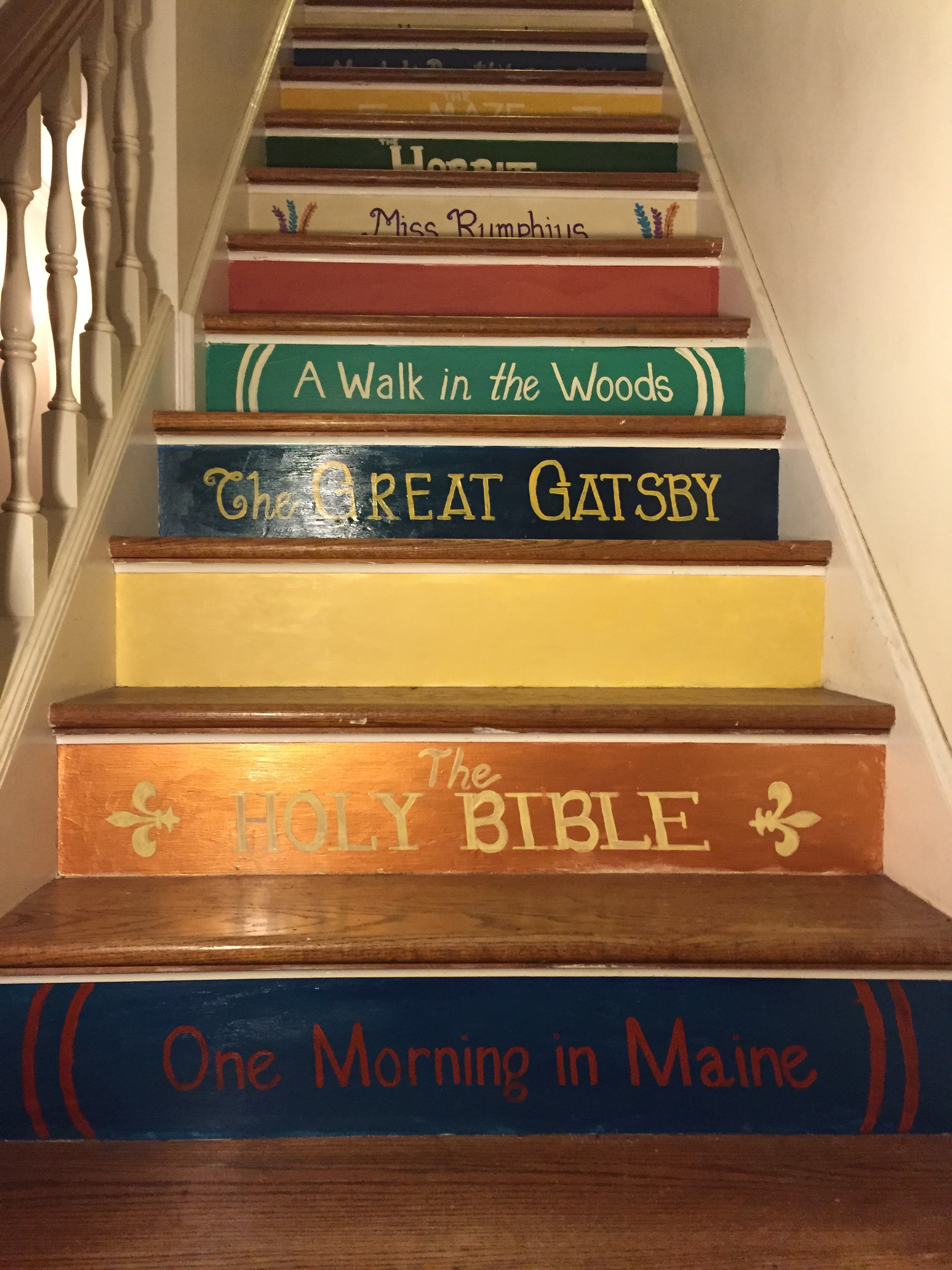 Painted Book Staircase