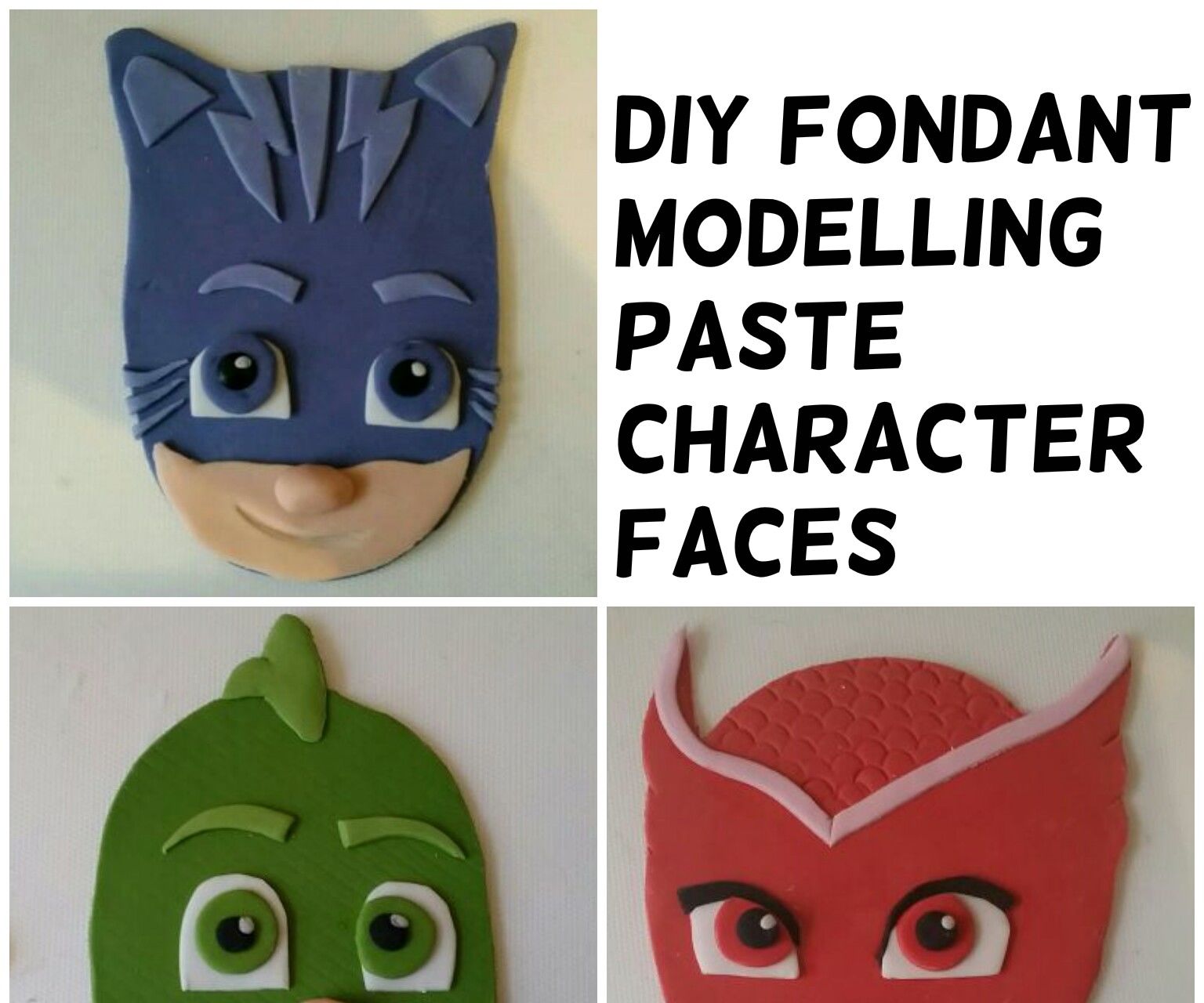 DIY 2D Fondant Character Faces