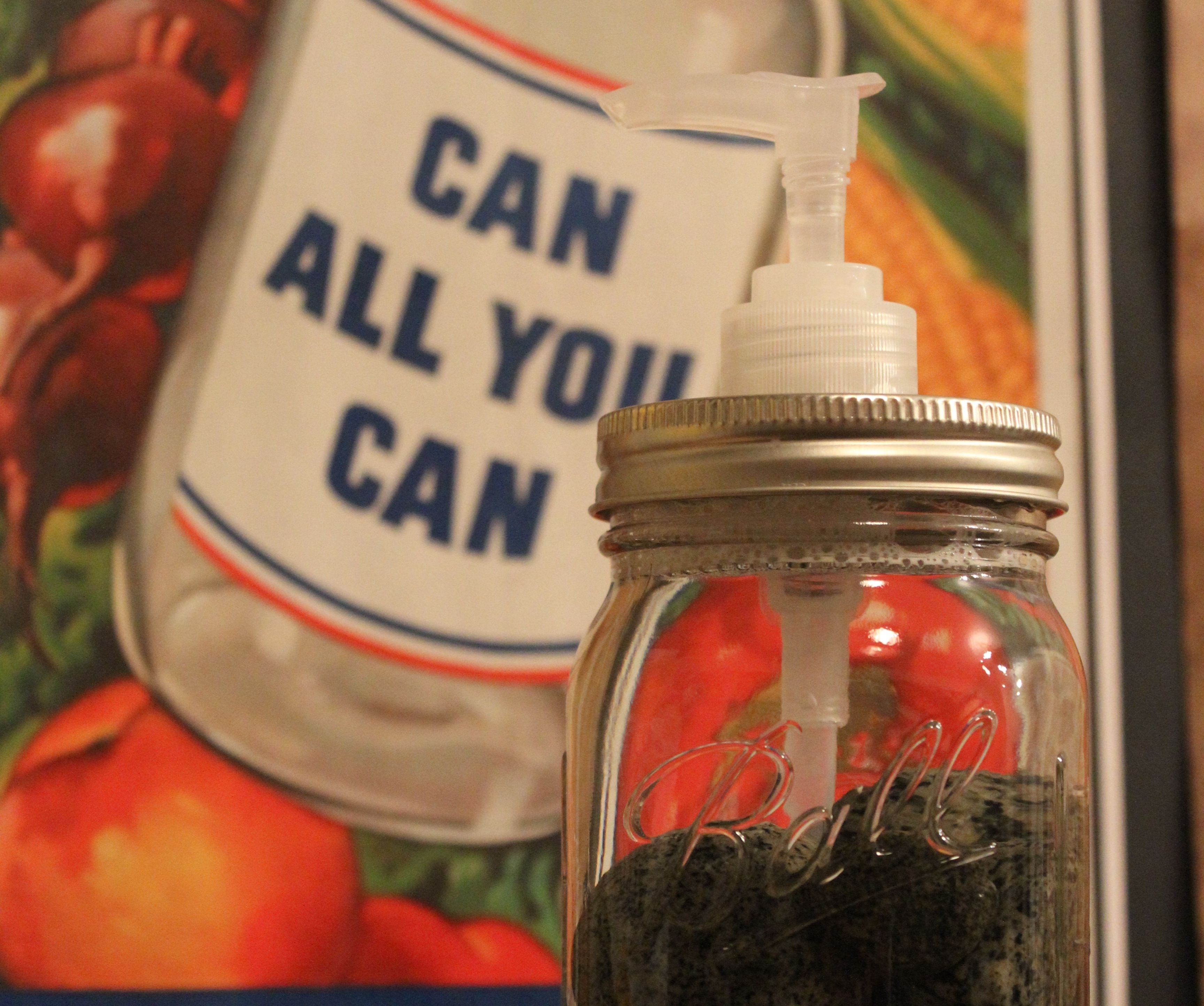 Simple Mason Jar Soap Dispenser