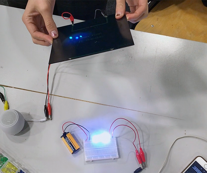 Using a Solar Panel to See Sound and Hear Light