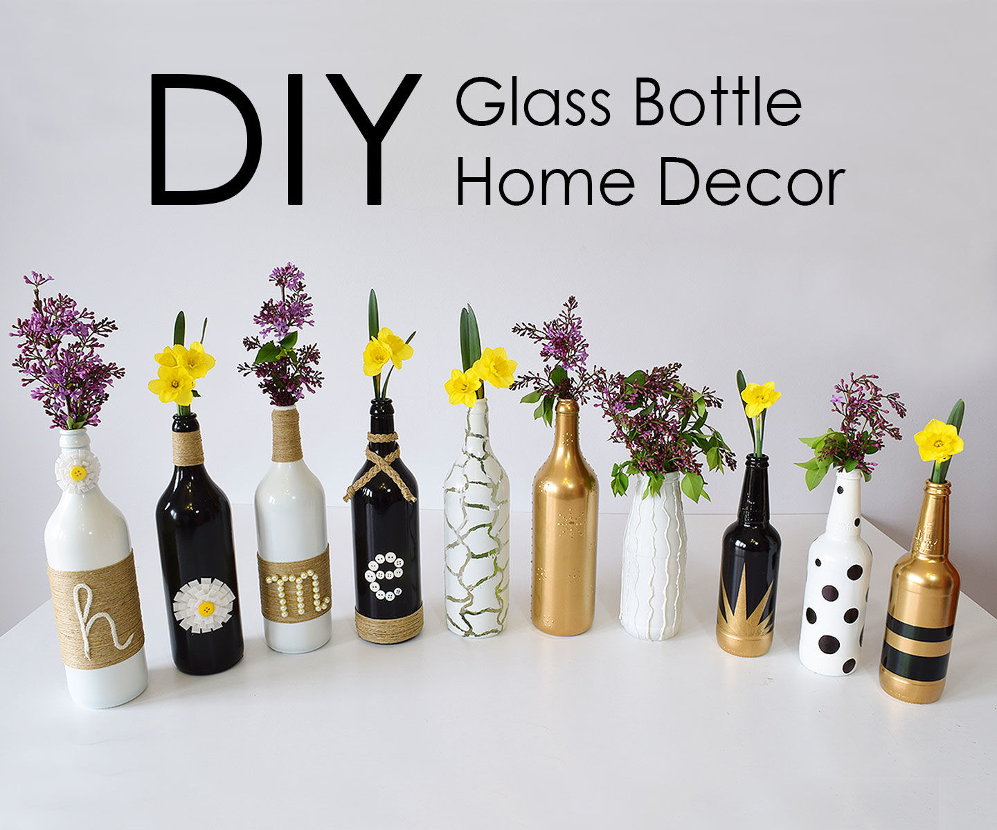 DIY Glass Bottle Home Decor – 3 Simple Ideas