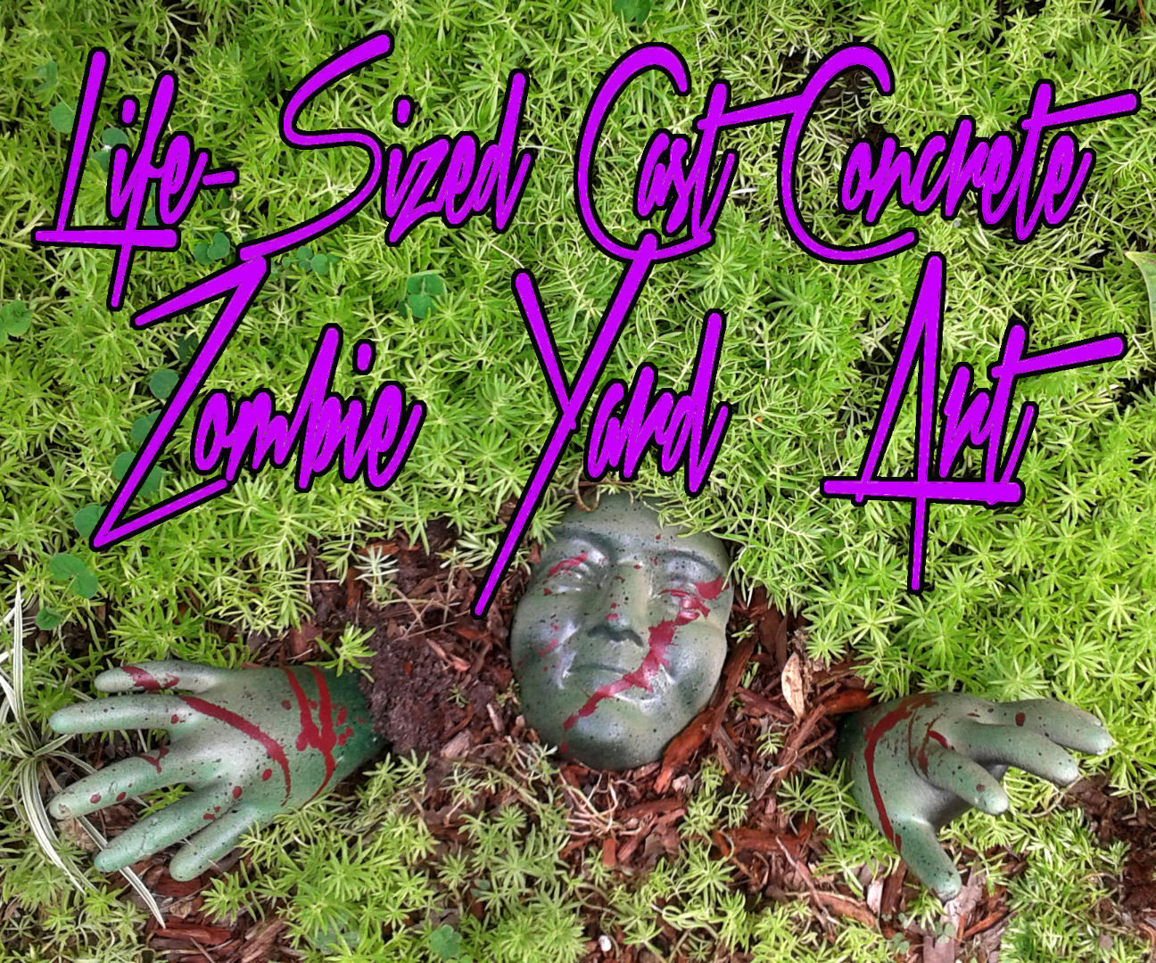 Life Sized Cast Concrete Zombie Yard Art