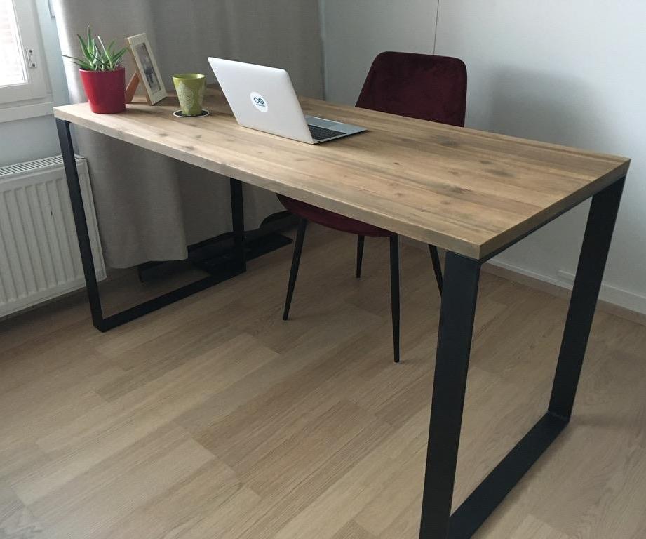 Modern Classic Desk With Metal Legs for Home Office