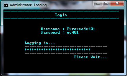 Simple Batchfile Login System With Loading Bar