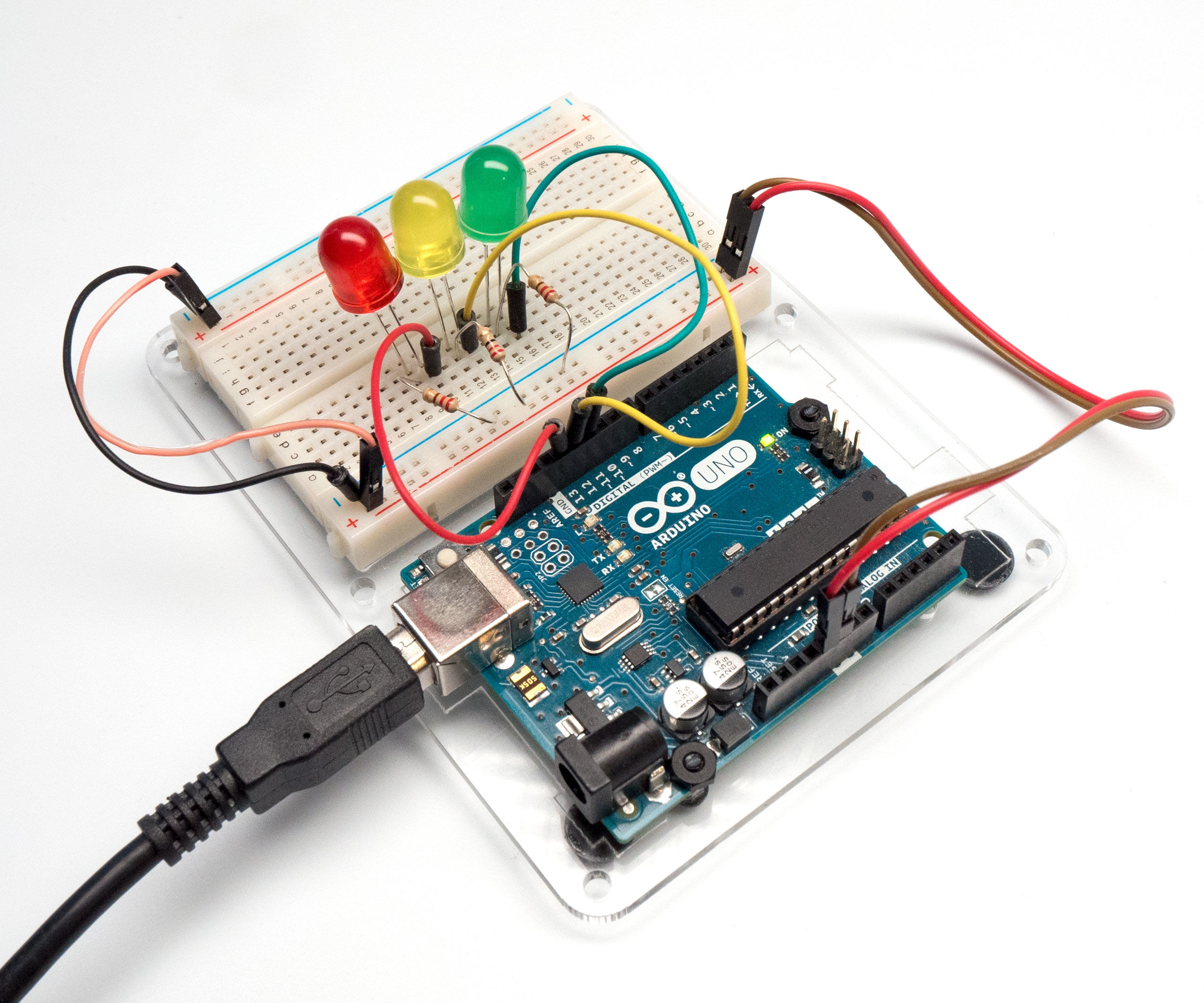 Multiple LEDs & Breadboards With Arduino in Tinkercad