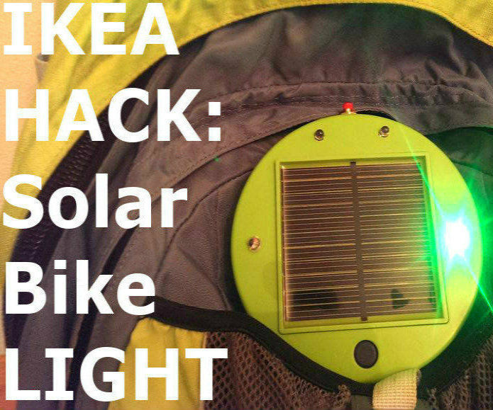 IKEA Hack: Solar Powered Bike Light