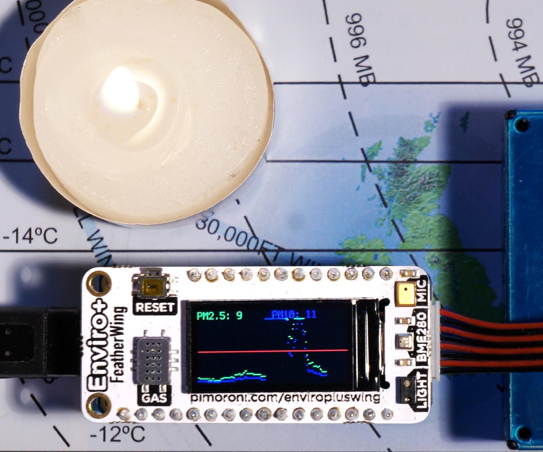 Using the Pimoroni Enviro+ FeatherWing With the Adafruit Feather NRF52840 Express