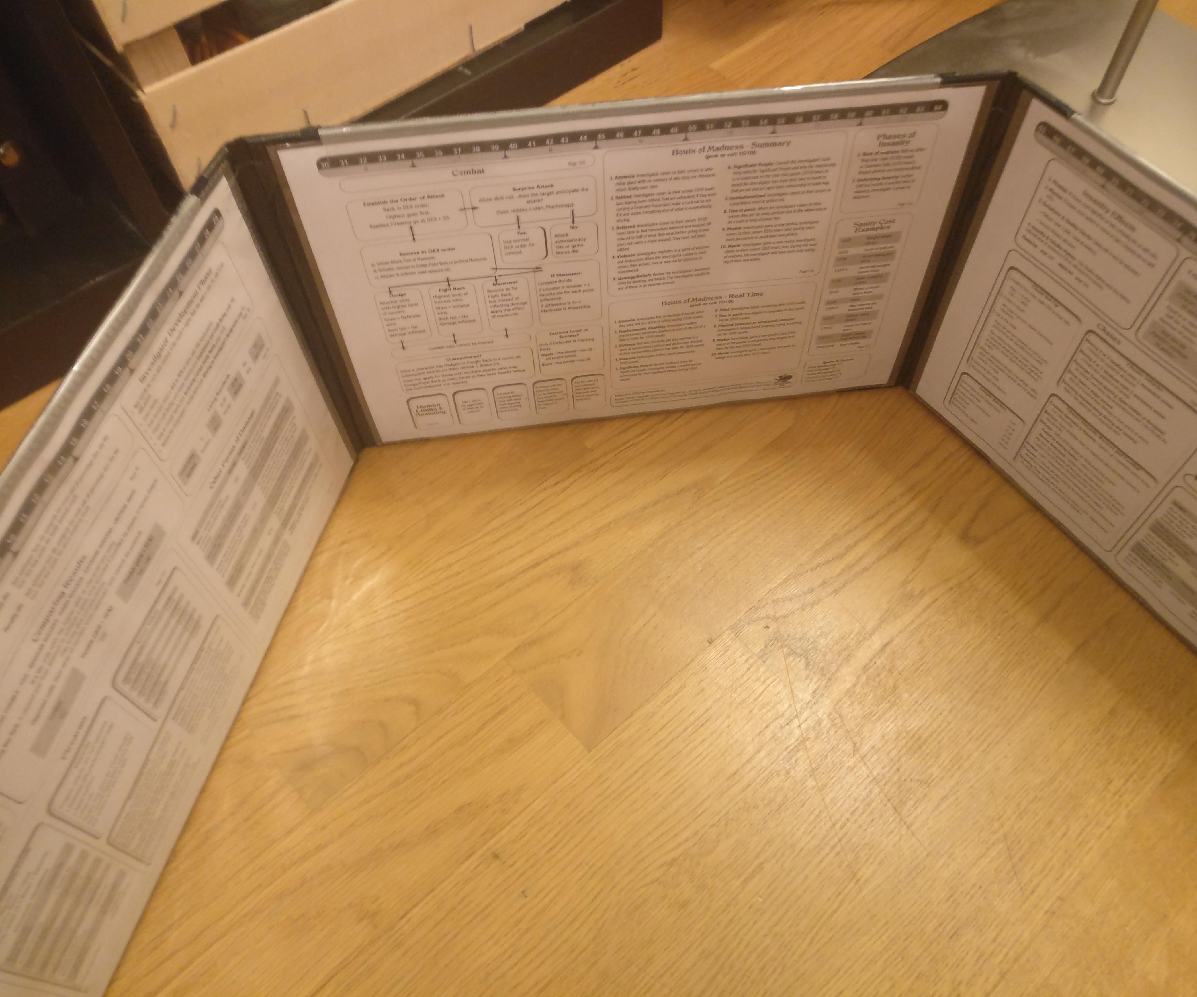 Diy Customizable GM Screen From Ring Binder
