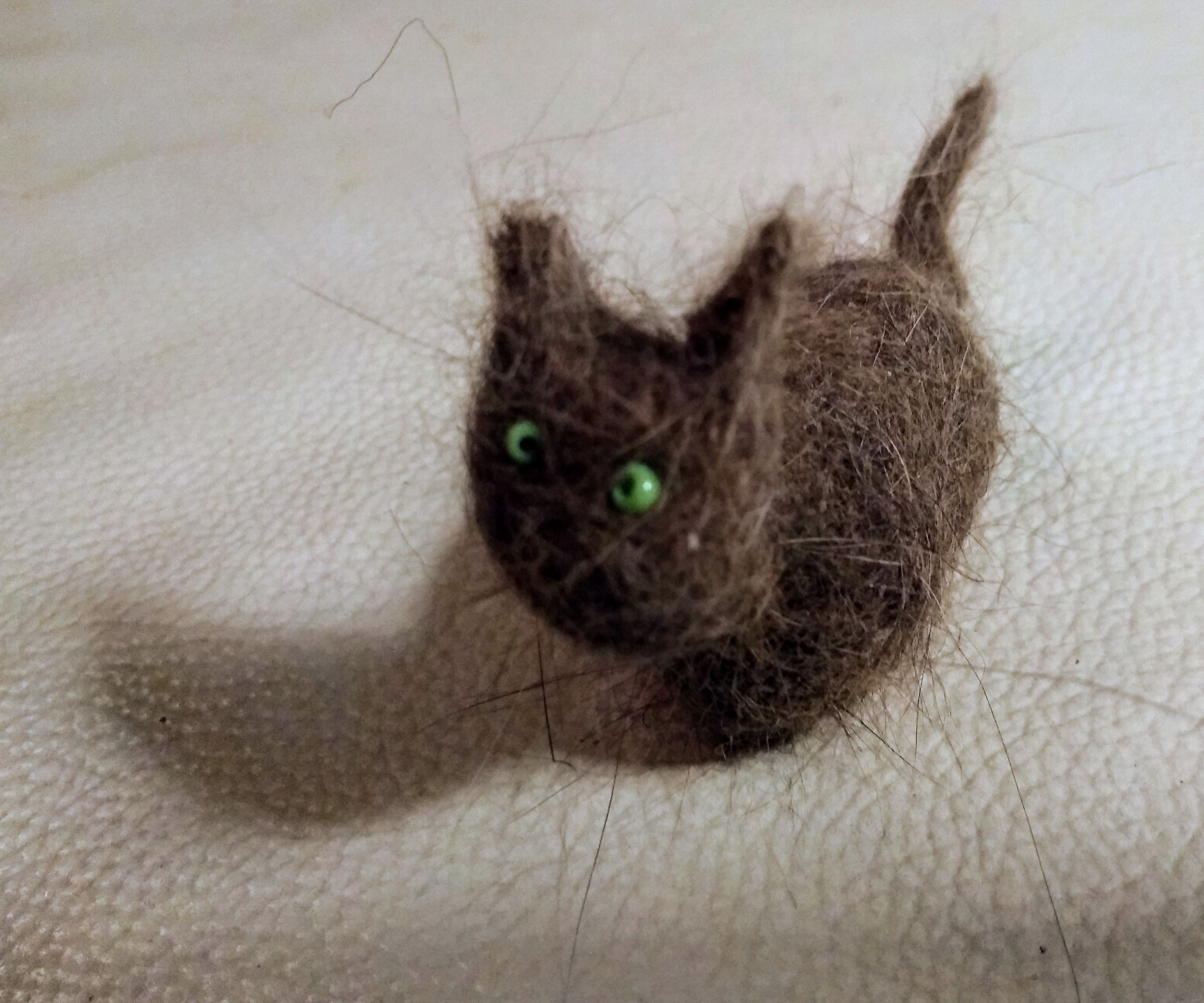 Felting a Mini Kitty From Your Cat's Fur