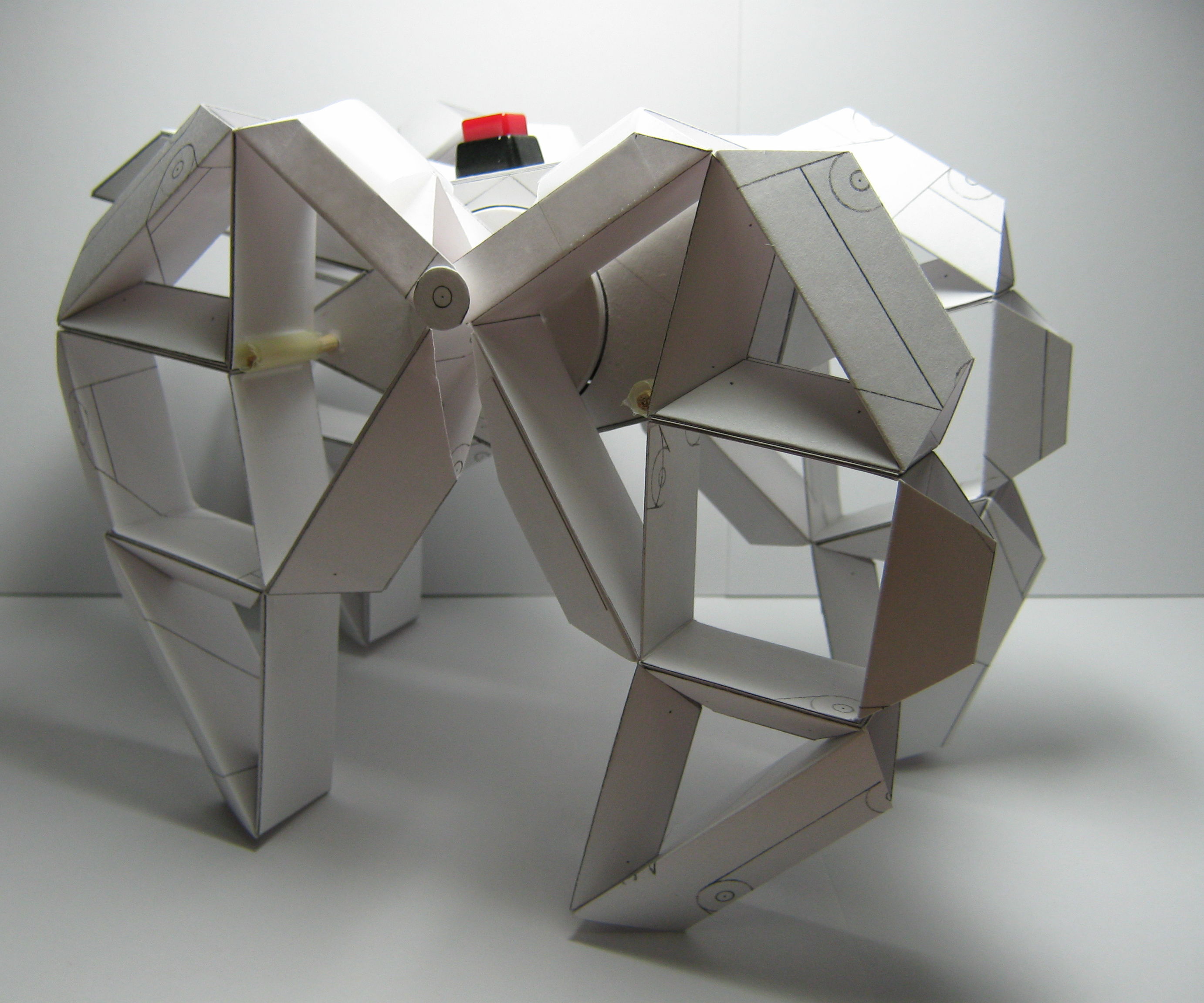 Paper Motorized Walking Machine "Sculpture"