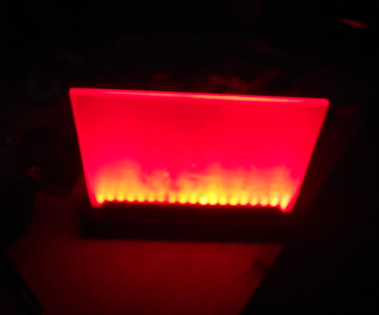 Acrylic write board with red LEDs