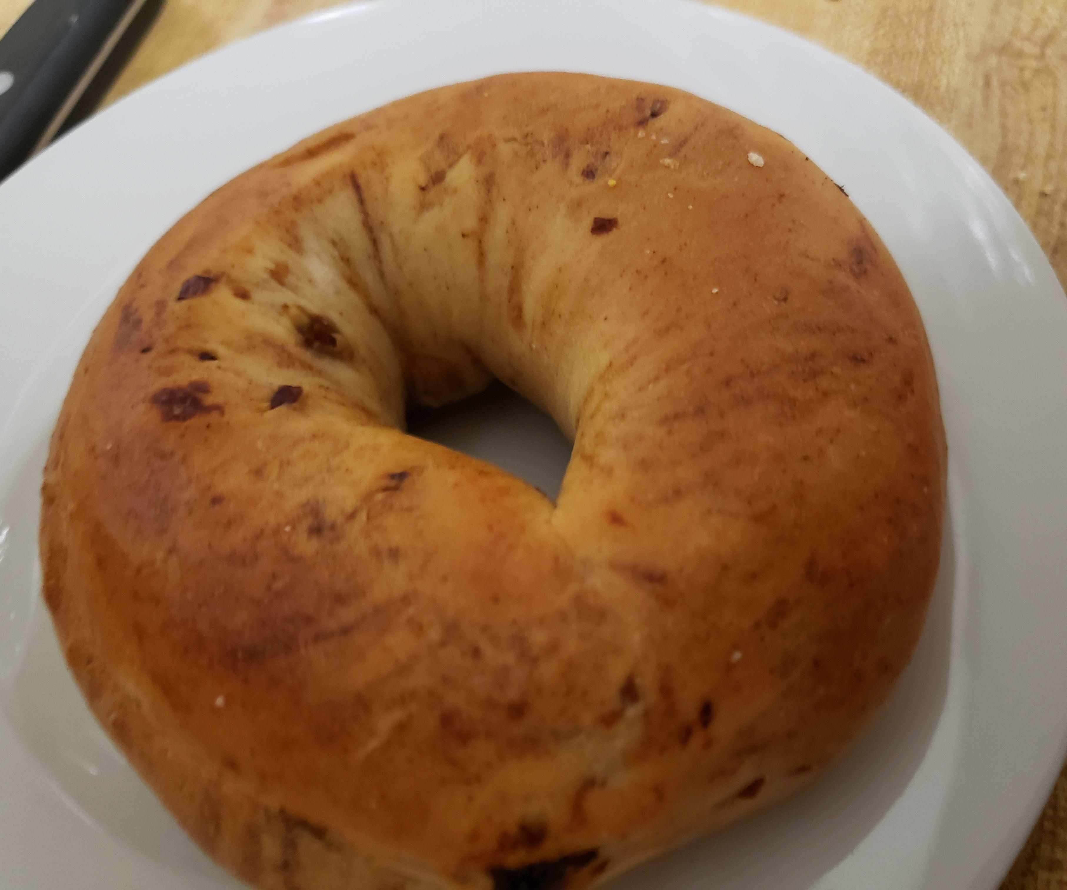 cream,strawberry jam bagle