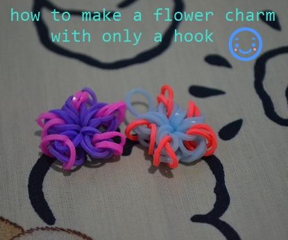 how to make a flower charm with only a hook