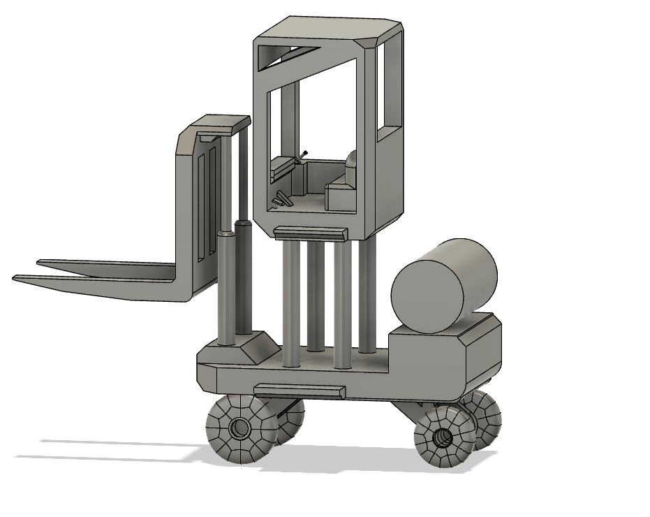 Forklift With a Raiseable Seating Compartment