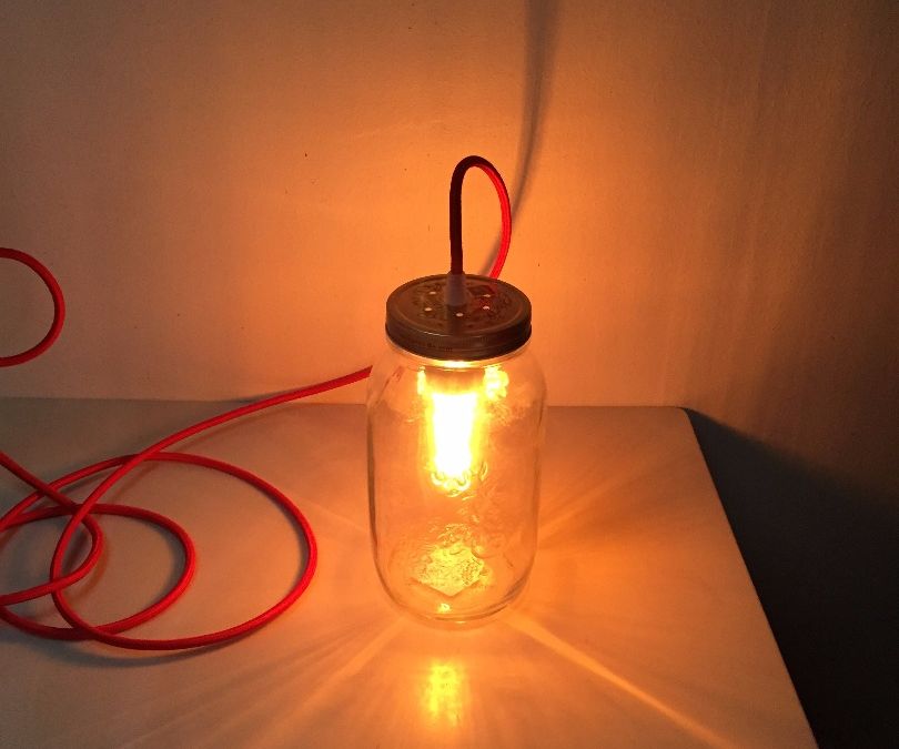 DIY Mason Jar Lamp w/ Switch