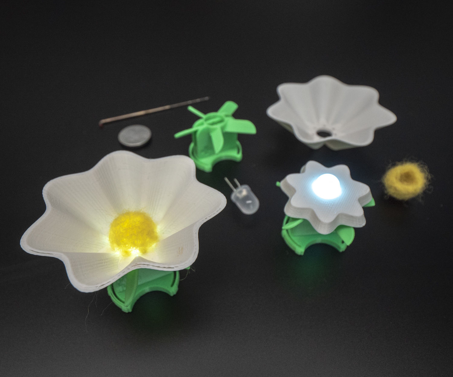 Glowing 3D Printed Flowers