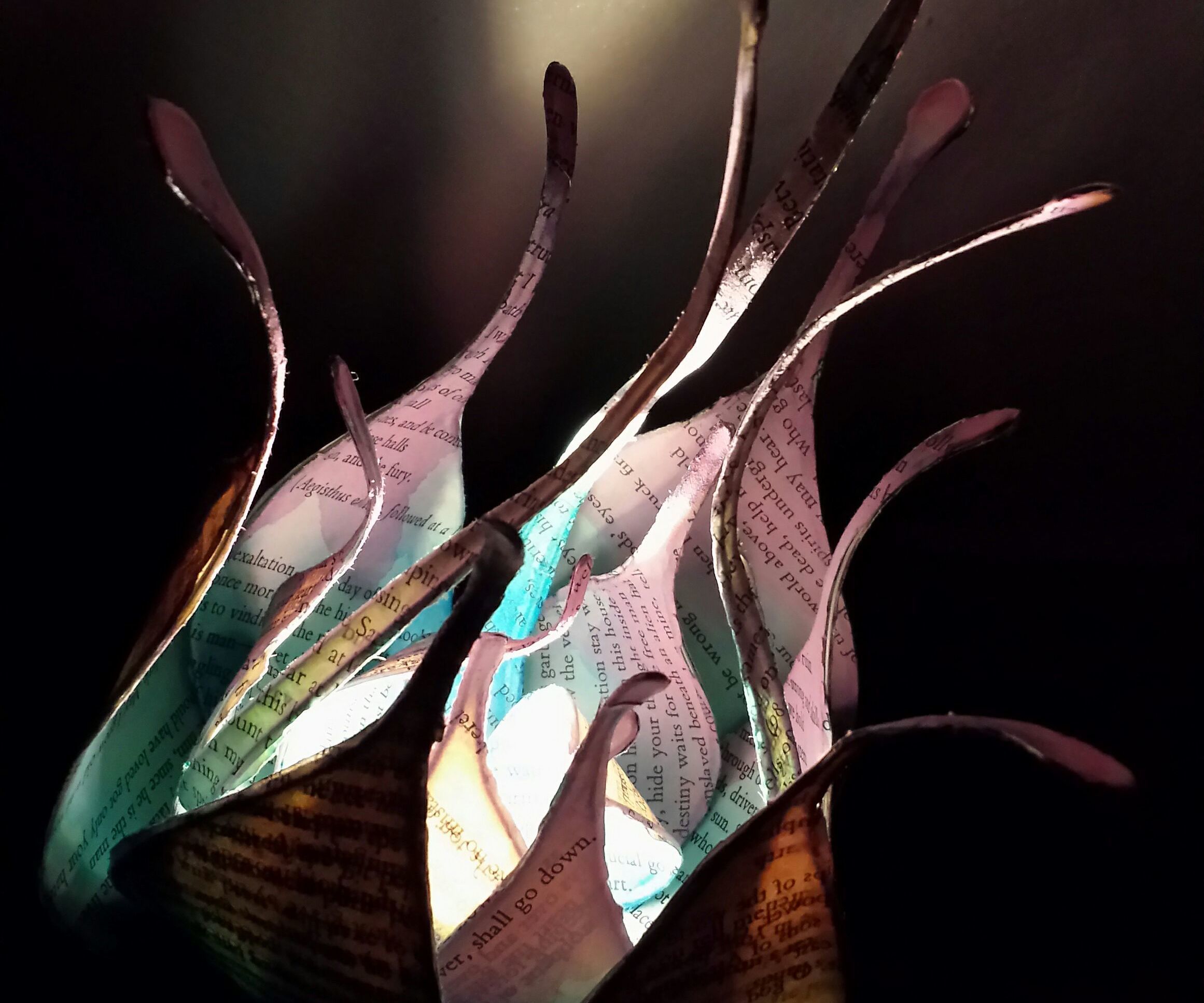 Wire Flower Lamp
