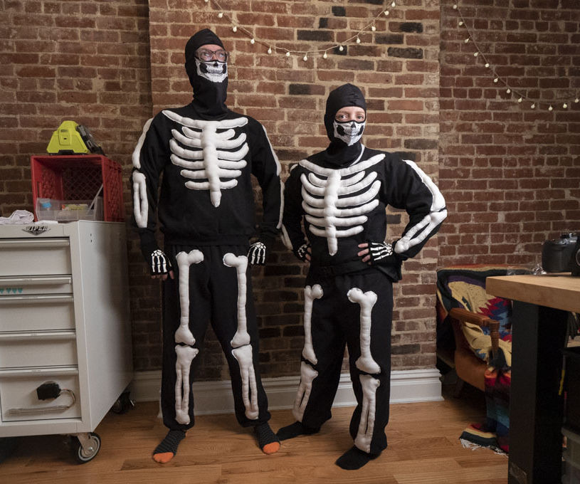 Skeleton Sweatsuit Halloween Costume