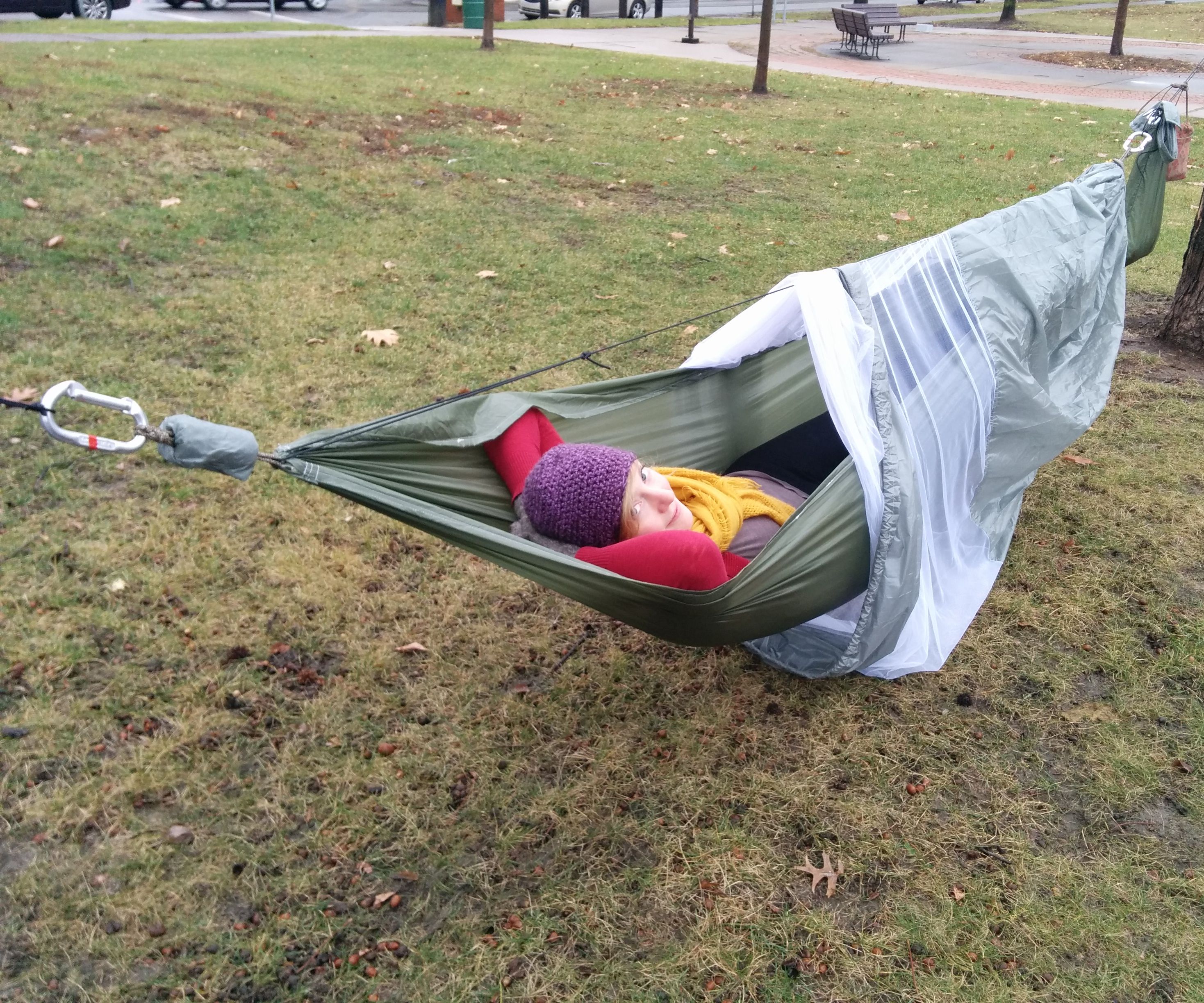 Complete Camping Hammock With Screen and Rainfly